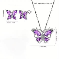 Beautiful Purple Butterfly Gift Set