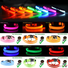 🐕 Light-Up LED Dog Collar – Adjustable, Waterproof, Safe for Night Walks