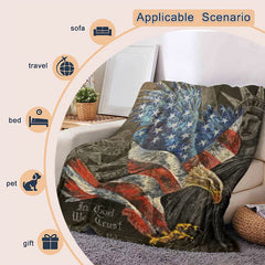 The American Eagle Fleece Throw Blanket
