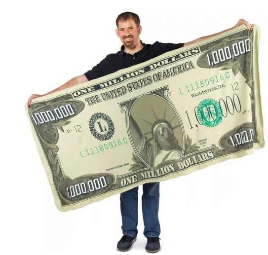 Dollar Print Throw Blanket