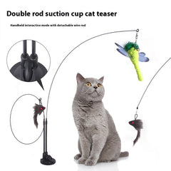 Funky Feather Frenzy Cat Toy – Suction Cup Interactive Play Teaser