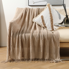 Nordic Sofa Blanket with Tassels