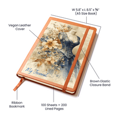 Vintage Memory Keeper Journal – Beautiful Vegan Leather Gift for Her