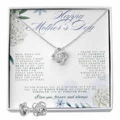 SHE WILL CRY!  The Love Knot Necklace and Earrings are perfectly paired!