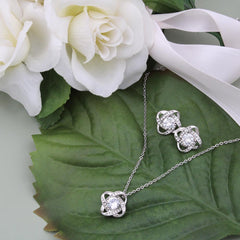 SHE WILL CRY!  The Love Knot Necklace and Earrings are perfectly paired!