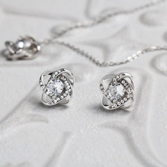 SHE WILL CRY!  The Love Knot Necklace and Earrings are perfectly paired!