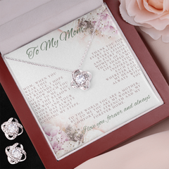 She Will Cry!  The Love Knot Necklace and Earrings are perfectly paired!