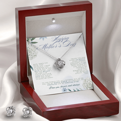 SHE WILL CRY!  The Love Knot Necklace and Earrings are perfectly paired!