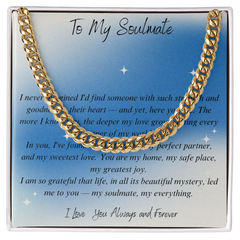 He is your Soulmate - The Cuban Necklace - The Perfect Confirmation Of Your Love