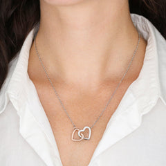 She Will Cry!  When you give her this Beautiful Interlocking Heart Necklace!