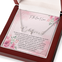 The necklace she'll never take off - because it carries your heart!