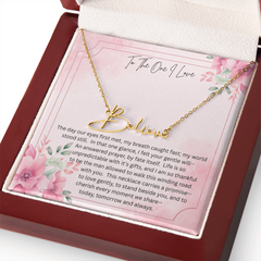 The necklace she'll never take off - because it carries your heart!