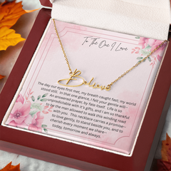 The necklace she'll never take off - because it carries your heart!