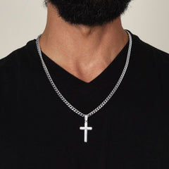 Your Dad is your Hero! - The Cross Pendant with Cuban Chain. -  Your Inspiration!