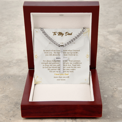 Your Dad is your Hero! - The Cross Pendant with Cuban Chain. -  Your Inspiration!