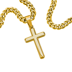 Your Dad is your Hero! - The Cross Pendant with Cuban Chain. -  Your Inspiration!