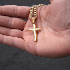 Your Dad is your Hero! - The Cross Pendant with Cuban Chain. -  Your Inspiration!