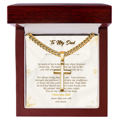 Your Dad is your Hero! - The Cross Pendant with Cuban Chain. -  Your Inspiration!