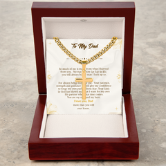 Your Dad is your Hero! - The Cross Pendant with Cuban Chain. -  Your Inspiration!
