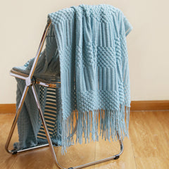 Nordic Sofa Blanket with Tassels