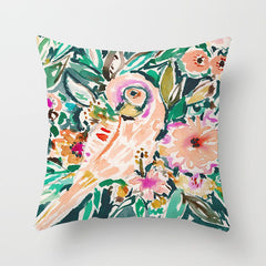 Graffiti Flower Print Accent Pillows