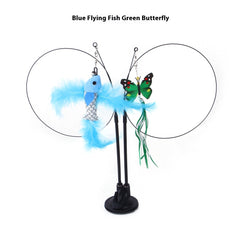 Funky Feather Frenzy Cat Toy – Suction Cup Interactive Play Teaser