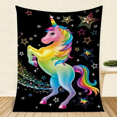 Colorful Theme Fleece Blanket