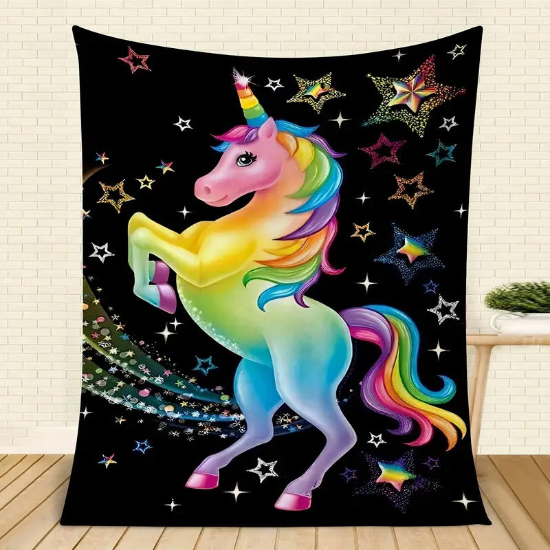 Colorful Theme Fleece Blanket