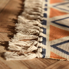 Decorative Ethnic Style Cotton Linen Tufted Rug