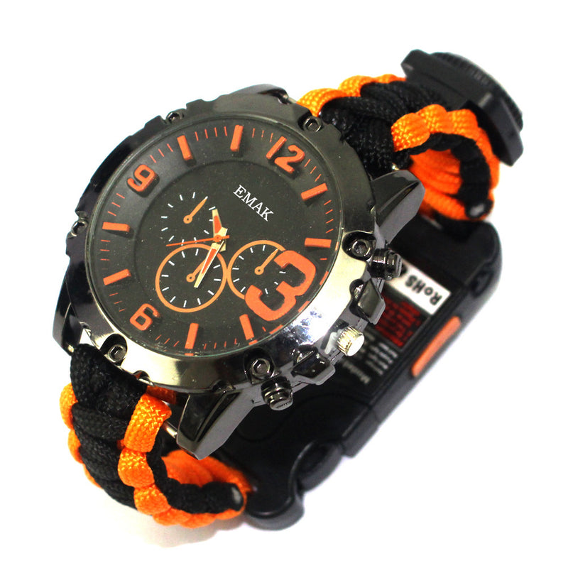 HE WILL LOVE THIS!!  Outdoor Paracord Watch with Compass