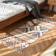 Decorative Ethnic Style Cotton Linen Tufted Rug