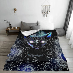 Cat Lovers Fleece Throw Blanket – Soft & Cozy Gift for Cat Moms