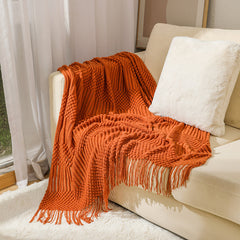 Nordic Sofa Blanket with Tassels