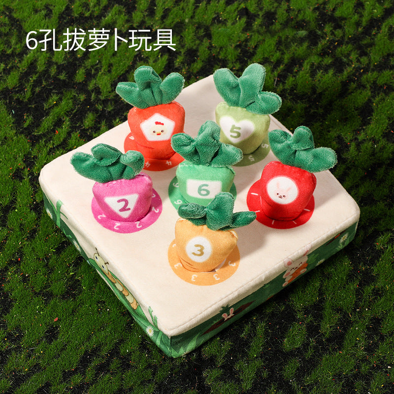 Early Educational Plush Carrot Pulling Toy for Baby