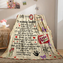 Daughter's Flannel Love Blanket from Parents