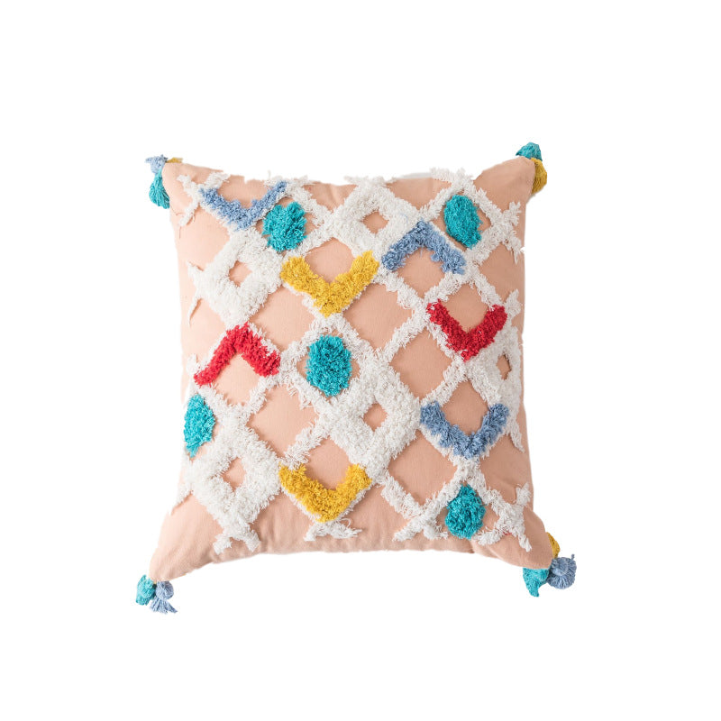 Tufted Cotton Canvas Accent Pillows