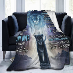 Grandson's Lion Fleece Blanket