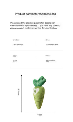 Early Educational Plush Carrot Pulling Toy for Baby