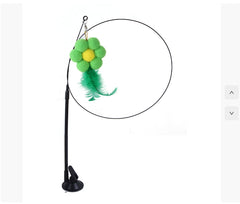 Funky Feather Frenzy Cat Toy – Suction Cup Interactive Play Teaser