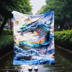 Dragon Fleece Throw Blanket