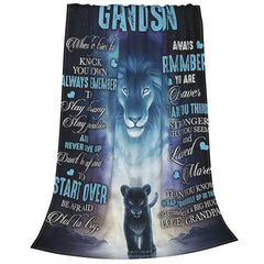 Grandson's Lion Fleece Blanket