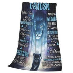 Grandson's Lion Fleece Blanket