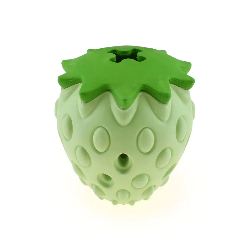 Dog Chew Toy - Bite-Resistant Treat-Dispensing Strawberry