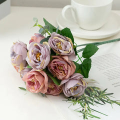 Artificial Rose and Peony Bouquet for Home Decor