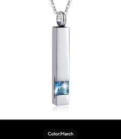 Birthstone Memorial Pendant-Cremation Jewelry