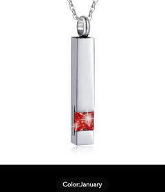 Birthstone Memorial Pendant-Cremation Jewelry