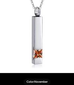Birthstone Memorial Pendant-Cremation Jewelry