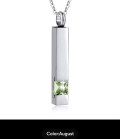 Birthstone Memorial Pendant-Cremation Jewelry