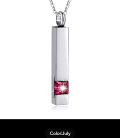 Birthstone Memorial Pendant-Cremation Jewelry