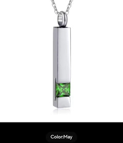 Birthstone Memorial Pendant-Cremation Jewelry